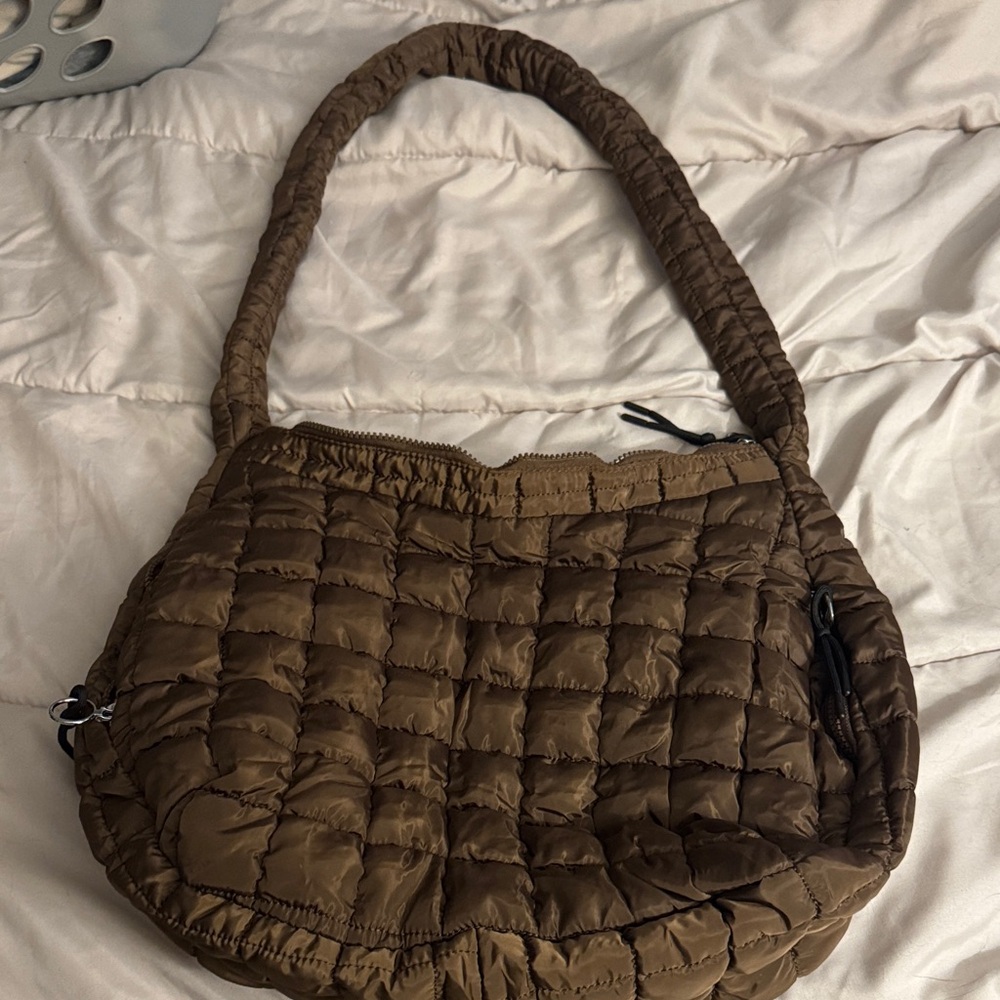 Brown Quilted Women's Bag